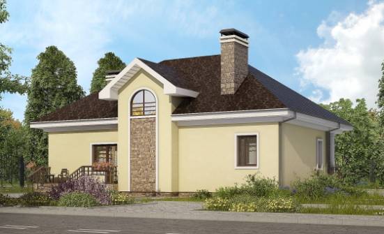 150-008-Л Проект двухэтажного дома с мансардой, уютный домик из газосиликатных блоков Слюдянка | Проекты домов от House Expert