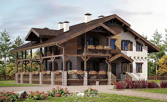 400-004-П Проект трехэтажного дома мансардой и гаражом, красивый дом из кирпича Ангарск | Проекты домов от House Expert