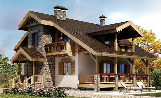 150-004-П Проект двухэтажного дома мансардой, экономичный коттедж из газобетона Железногорск-Илимский | Проекты домов от House Expert