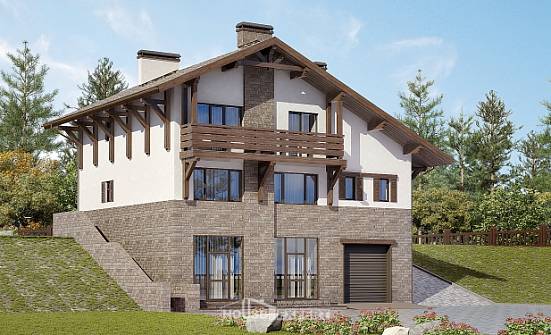 305-002-П Проект трехэтажного дома мансардой, большой домик из кирпича Тайшет | Проекты домов от House Expert