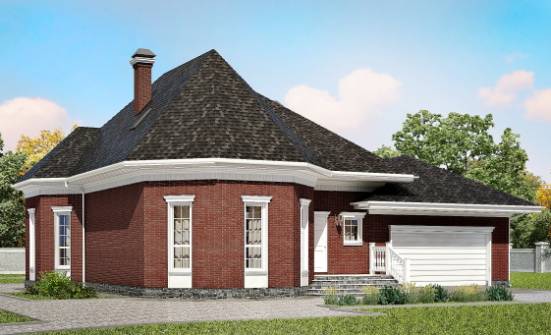 290-002-П Проект двухэтажного дома мансардой, гараж, современный домик из арболита Тулун | Проекты домов от House Expert