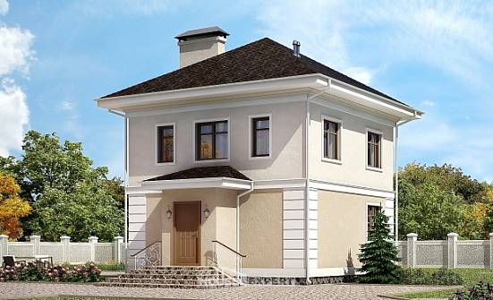 090-003-Л Проект двухэтажного дома, бюджетный домик из арболита Ангарск | Проекты домов от House Expert