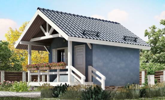 020-001-П Проект одноэтажного дома, уютный домик из бревен Бодайбо | Проекты домов от House Expert