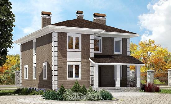 185-002-П Проект двухэтажного дома, скромный дом из газосиликатных блоков Бодайбо | Проекты домов от House Expert