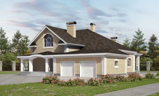 290-001-П Проект двухэтажного дома с мансардой и гаражом, просторный дом из кирпича Иркутск | Проекты домов от House Expert