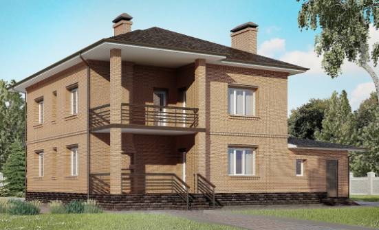 245-003-Л Проект двухэтажного дома, гараж, красивый дом из кирпича Тайшет | Проекты домов от House Expert