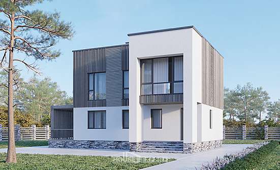 150-017-П Проект двухэтажного дома, бюджетный домик из газосиликатных блоков Саянск | Проекты домов от House Expert