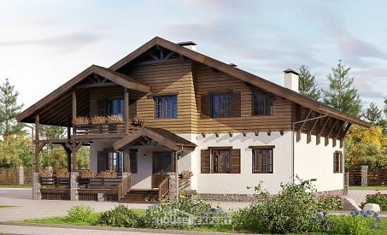 260-001-П Проект двухэтажного дома мансардный этаж, уютный дом из кирпича Саянск | Проекты домов от House Expert