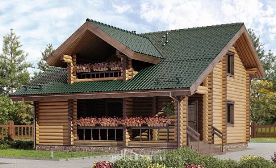 110-005-П Проект двухэтажного дома мансардой, классический коттедж из дерева Саянск | Проекты домов от House Expert