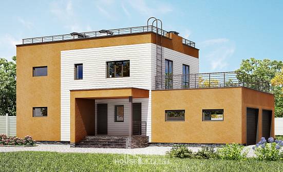 180-012-П Проект двухэтажного дома и гаражом, уютный домик из кирпича Зима | Проекты домов от House Expert