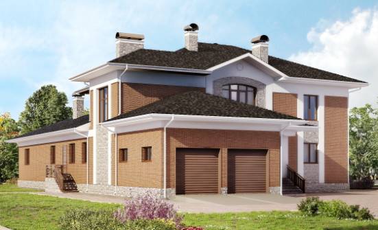 520-002-Л Проект трехэтажного дома, гараж, современный коттедж из арболита Ангарск | Проекты домов от House Expert