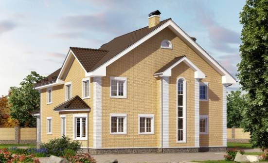 320-003-Л Проект двухэтажного дома, большой коттедж из газосиликатных блоков Иркутск | Проекты домов от House Expert