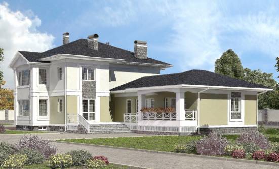 620-001-Л Проект трехэтажного дома и гаражом, уютный дом из поризованных блоков Усть-Илимск | Проекты домов от House Expert