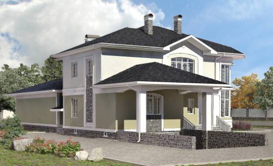 620-001-Л Проект трехэтажного дома и гаражом, уютный дом из поризованных блоков Усть-Илимск | Проекты домов от House Expert