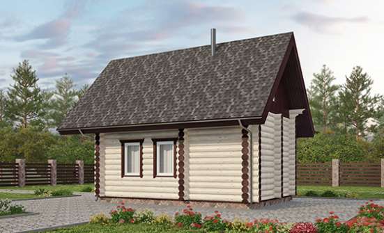 035-001-Л Проект бани из бревен Киренск | Проекты одноэтажных домов от House Expert