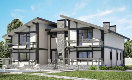 280-002-П Проект двухэтажного дома мансардой, красивый коттедж из кирпича Слюдянка | Проекты домов от House Expert