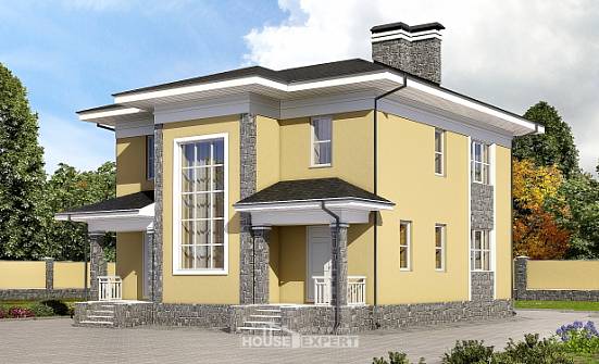 155-011-Л Проект двухэтажного дома, бюджетный дом из газосиликатных блоков Тулун | Проекты домов от House Expert