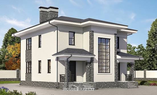 155-011-П Проект двухэтажного дома, уютный коттедж из арболита Бодайбо | Проекты домов от House Expert