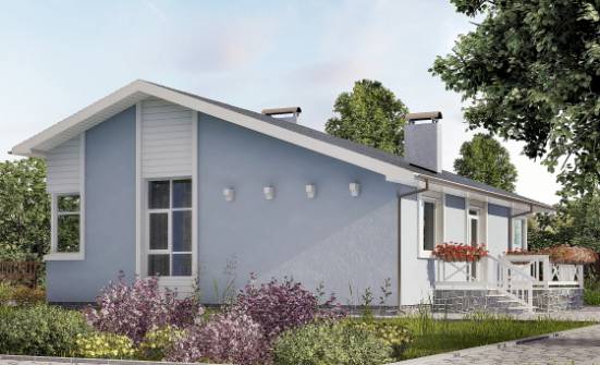 110-003-Л Проект одноэтажного дома, бюджетный домик из теплоблока Вихоревка | Проекты домов от House Expert