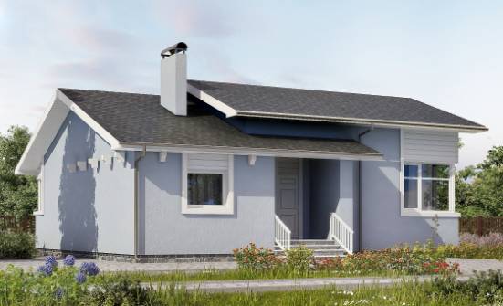 110-003-Л Проект одноэтажного дома, бюджетный домик из теплоблока Вихоревка | Проекты домов от House Expert