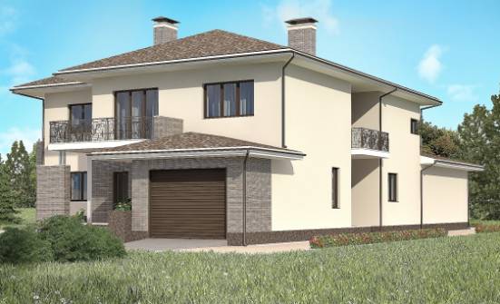 500-001-П Проект трехэтажного дома и гаражом, уютный домик из кирпича Ангарск | Проекты домов от House Expert