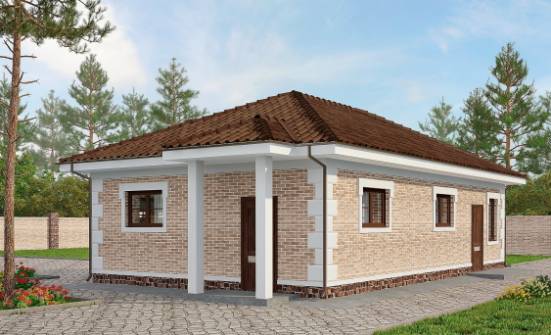 070-005-П Проект гаража из кирпича Тулун | Проекты одноэтажных домов от House Expert