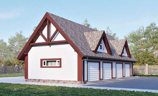 145-002-Л Проект гаража из твинблока Вихоревка | Проекты домов от House Expert
