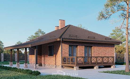 070-006-Л Проект одноэтажного дома, бюджетный загородный дом из поризованных блоков Братск | Проекты домов от House Expert