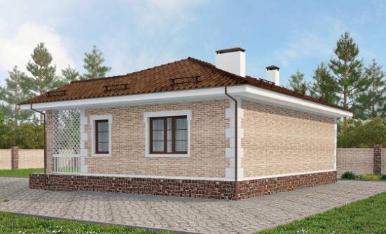 065-002-П Проект бани из кирпича Вихоревка | Проекты домов от House Expert