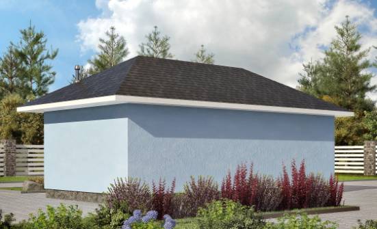 040-001-Л Проект гаража из бризолита Слюдянка | Проекты домов от House Expert