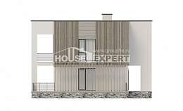 150-017-П Проект двухэтажного дома, небольшой коттедж из поризованных блоков, Ангарск