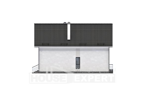 200-007-Л Проект двухэтажного дома мансардой и гаражом, просторный загородный дом из твинблока Тулун | Проекты домов от House Expert