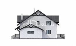 290-003-П Проект двухэтажного дома мансардой, большой домик из пеноблока, Усть-Кут