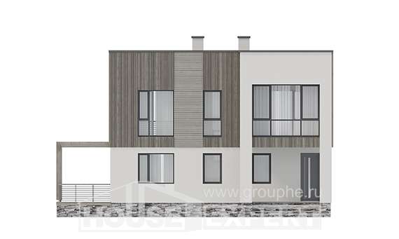 150-017-П Проект двухэтажного дома, простой дом из теплоблока, Слюдянка