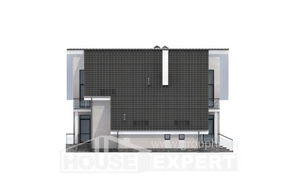 200-007-Л Проект двухэтажного дома мансардой, гараж, классический загородный дом из пеноблока Черемхово | Проекты домов от House Expert