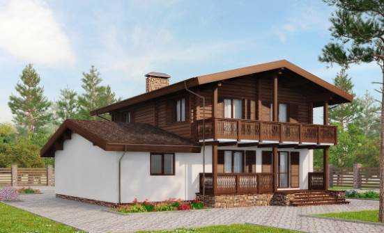 200-011-П Проект двухэтажного дома с мансардой, простой коттедж из газобетона, Тайшет | Проекты домов от House Expert