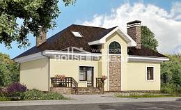 150-008-Л Проект двухэтажного дома мансардный этаж, доступный домик из твинблока, Братск