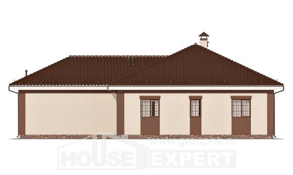 160-015-П Проект одноэтажного дома, гараж, красивый дом из керамзитобетонных блоков, Нижнеудинск