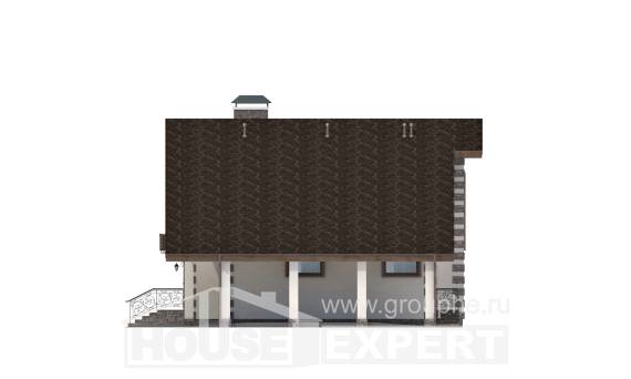 150-003-Л Проект двухэтажного дома мансардой, гараж, недорогой загородный дом из дерева, Бодайбо