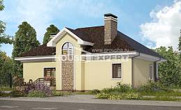 150-008-Л Проект двухэтажного дома мансардой, простой домик из газосиликатных блоков, Железногорск-Илимский