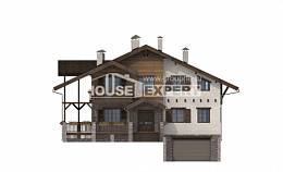 400-004-П Проект трехэтажного дома с мансардой и гаражом, классический коттедж из кирпича, Усть-Илимск