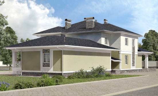 620-001-Л Проект трехэтажного дома и гаражом, просторный домик из арболита, Братск