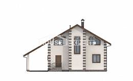 150-003-Л Проект двухэтажного дома с мансардой, гараж, доступный домик из бревен, Усолье-Сибирское