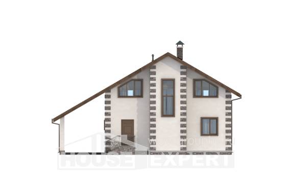 150-003-Л Проект двухэтажного дома с мансардой, гараж, доступный домик из бревен, Усолье-Сибирское