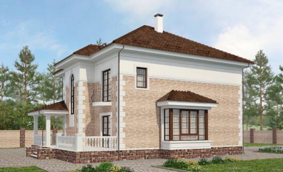 220-008-П Проект двухэтажного дома, уютный дом из кирпича, Черемхово | Проекты домов от House Expert