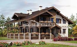 400-004-П Проект трехэтажного дома с мансардным этажом, гараж, просторный загородный дом из кирпича, Саянск