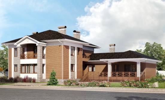 520-002-Л Проект трехэтажного дома и гаражом, современный дом из газосиликатных блоков, Бодайбо | Проекты домов от House Expert