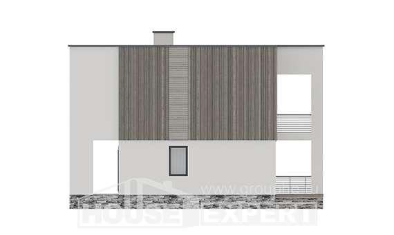 150-017-П Проект двухэтажного дома, скромный загородный дом из пеноблока, Усть-Илимск