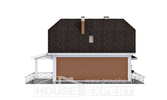 160-006-П Проект двухэтажного дома с мансардным этажом, гараж, уютный дом из арболита, Вихоревка